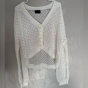 ASOS Cream Crochet Cardigan
